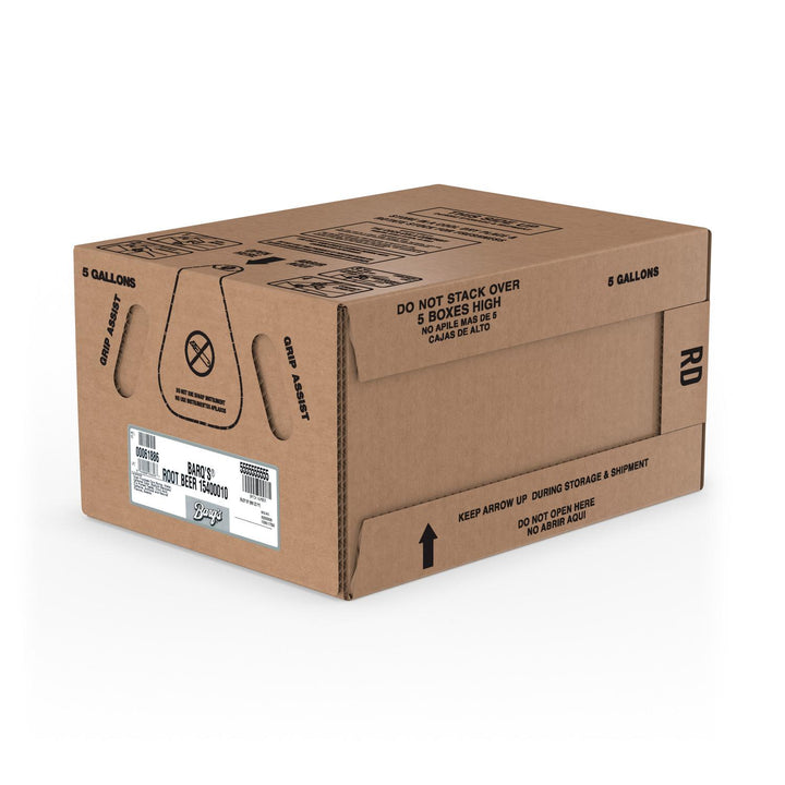 Barq's Root Beer Soda Fountain Syrup Concentrate - 5 Gallon Bag-In-Box