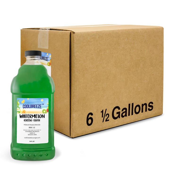 Coolbreeze® Beverages Frozen Drink Machine Flavor Syrups, Slush Mix - Green Watermelon