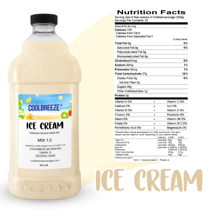 Coolbreeze® Beverages Premium Frozen Drink Machine Mix - Vanilla Ice Cream