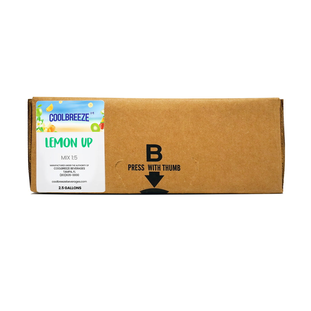 Coolbreeze® Beverages Bag-In-Box Soda Syrups for Fountain Machines - Lemon Up
