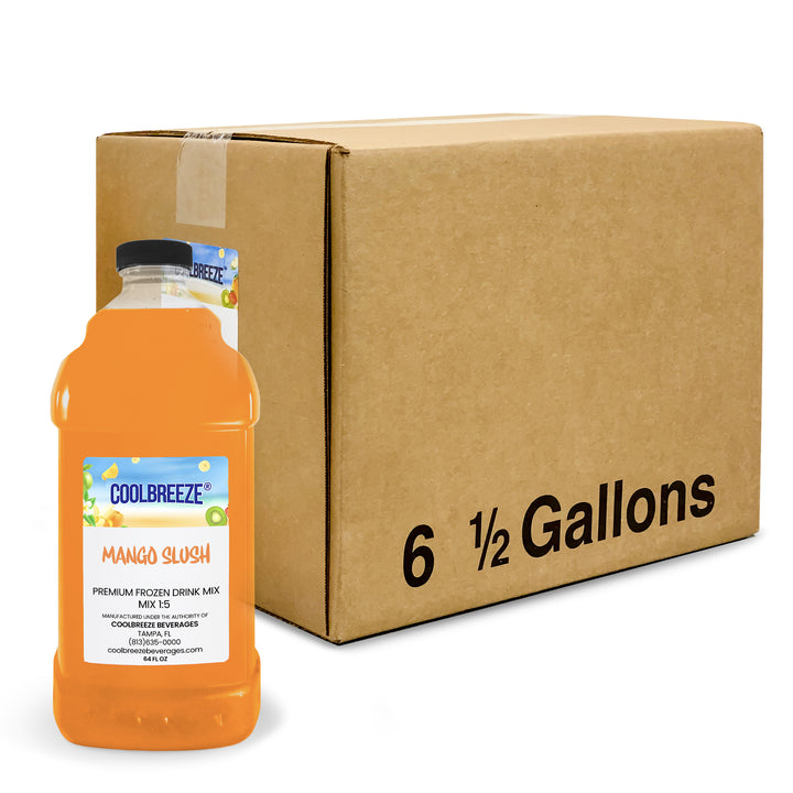 Coolbreeze® Beverages Frozen Drink Machine Flavor Syrups, Slush Mix - Mango Slush