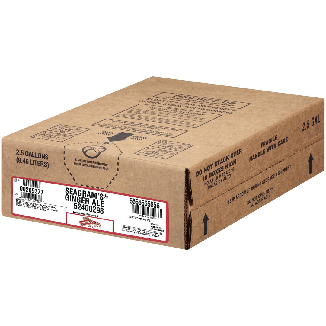 Seagram's Ginger Ale 2.5 Gallon Bag in Box Soda Syrup