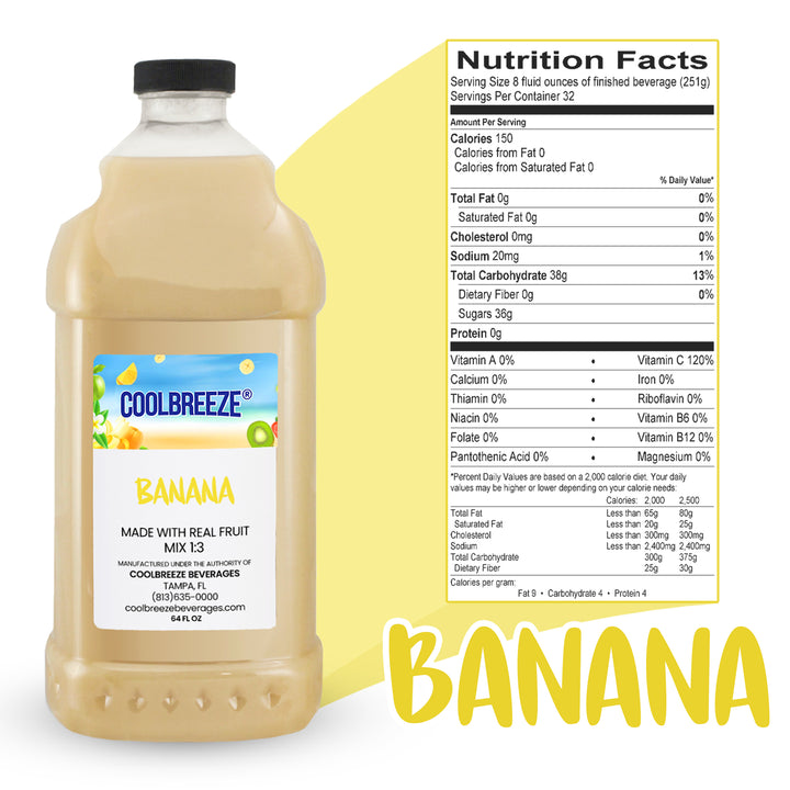 Coolbreeze® Beverages Premium Frozen Drink Machine Mix - Banana