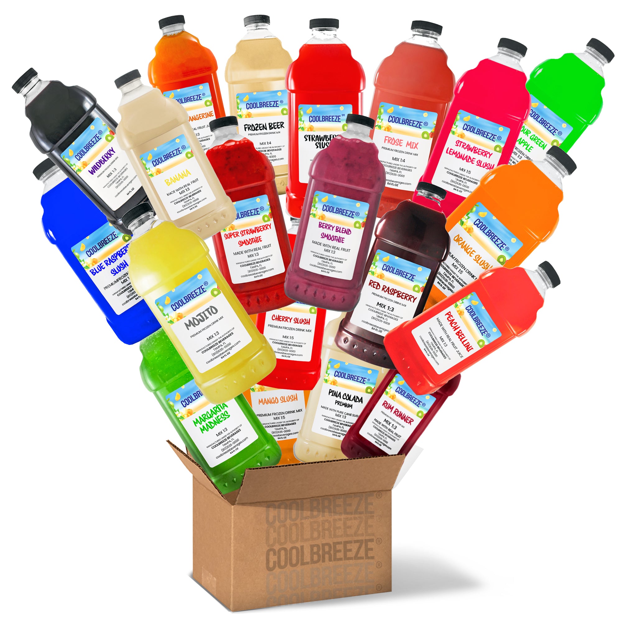 Coolbreeze® Mix 5 Frozen Drink Syrups: Slushie, Granita