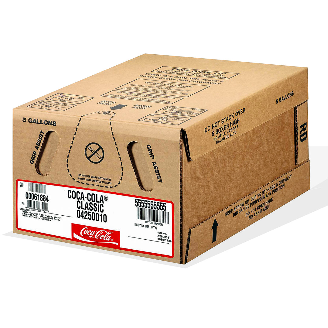Coca-Cola Coke Classic 5 Gallon Bag-In-Box Soda Syrup Concentrate