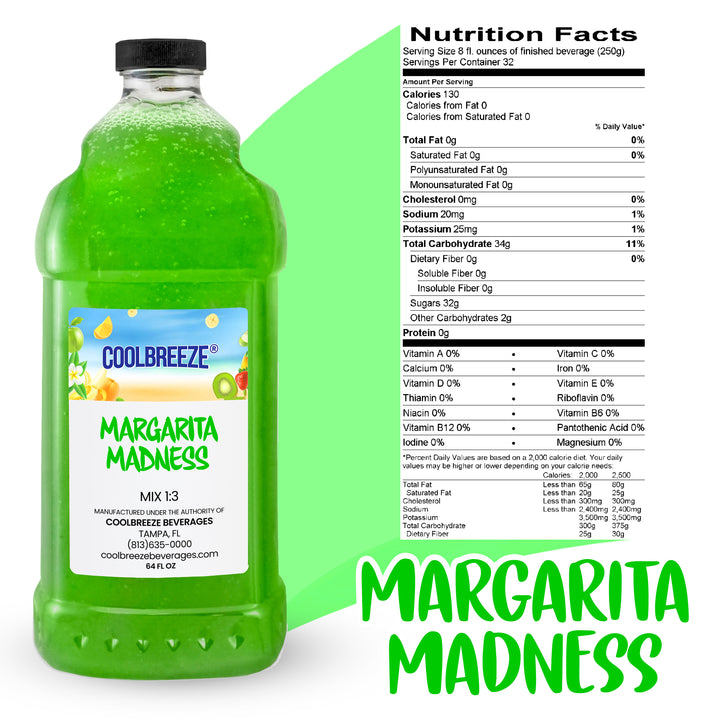 Coolbreeze® Beverages Premium Frozen Drink Machine Mix - Margarita Madness Kosher
