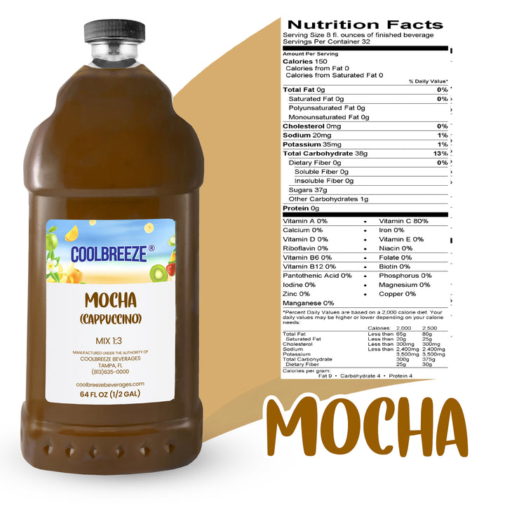 Coolbreeze® Beverages Premium Frozen Drink Machine Mix - Mocha