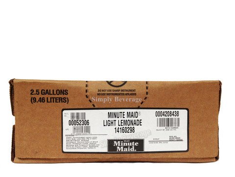 Minute Maid Lemonade Light 2.5 Gal BIB Juice Fountain Concentrate Syrup, Soda Stream, Soda System