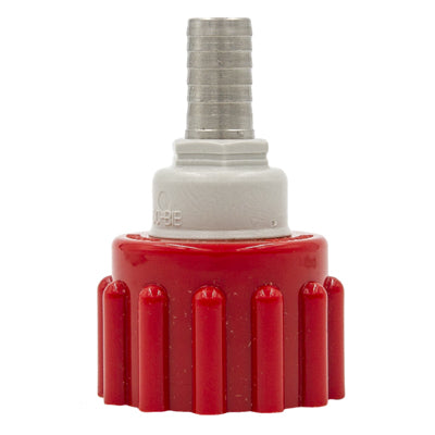 Red Plastic w/ Stainless Steel 3/8'' BIB Connector