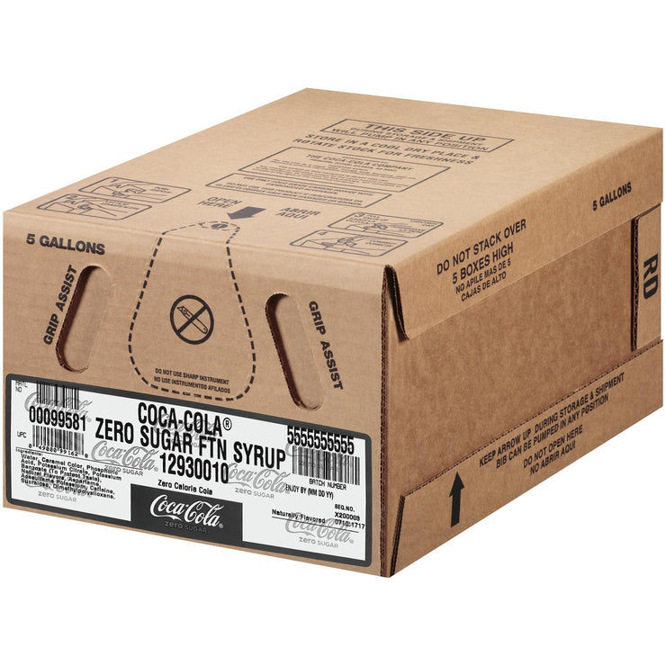 Coke Zero Sugar Concentrate 5:1 Yield Bag In Box Syrup