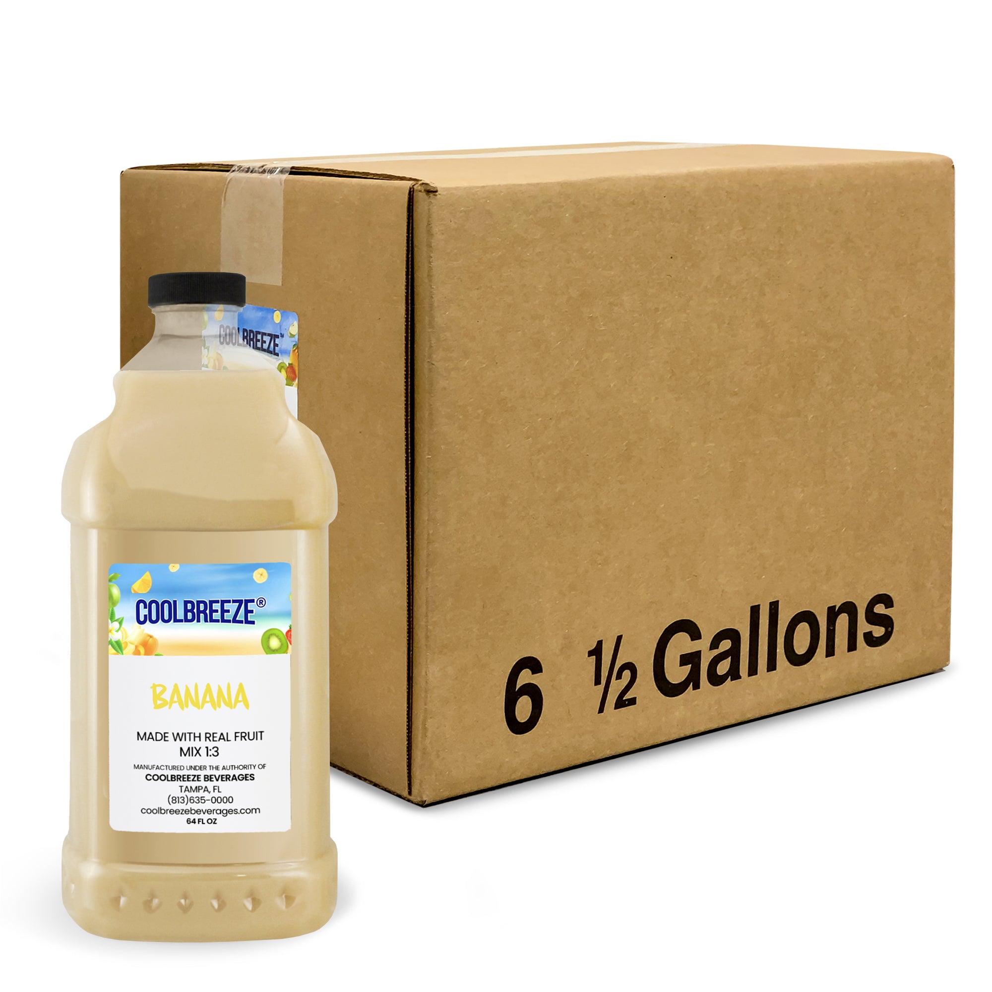 Coolbreeze Premium Banana Frozen Drink Mix | 1/2 Gallon Slush