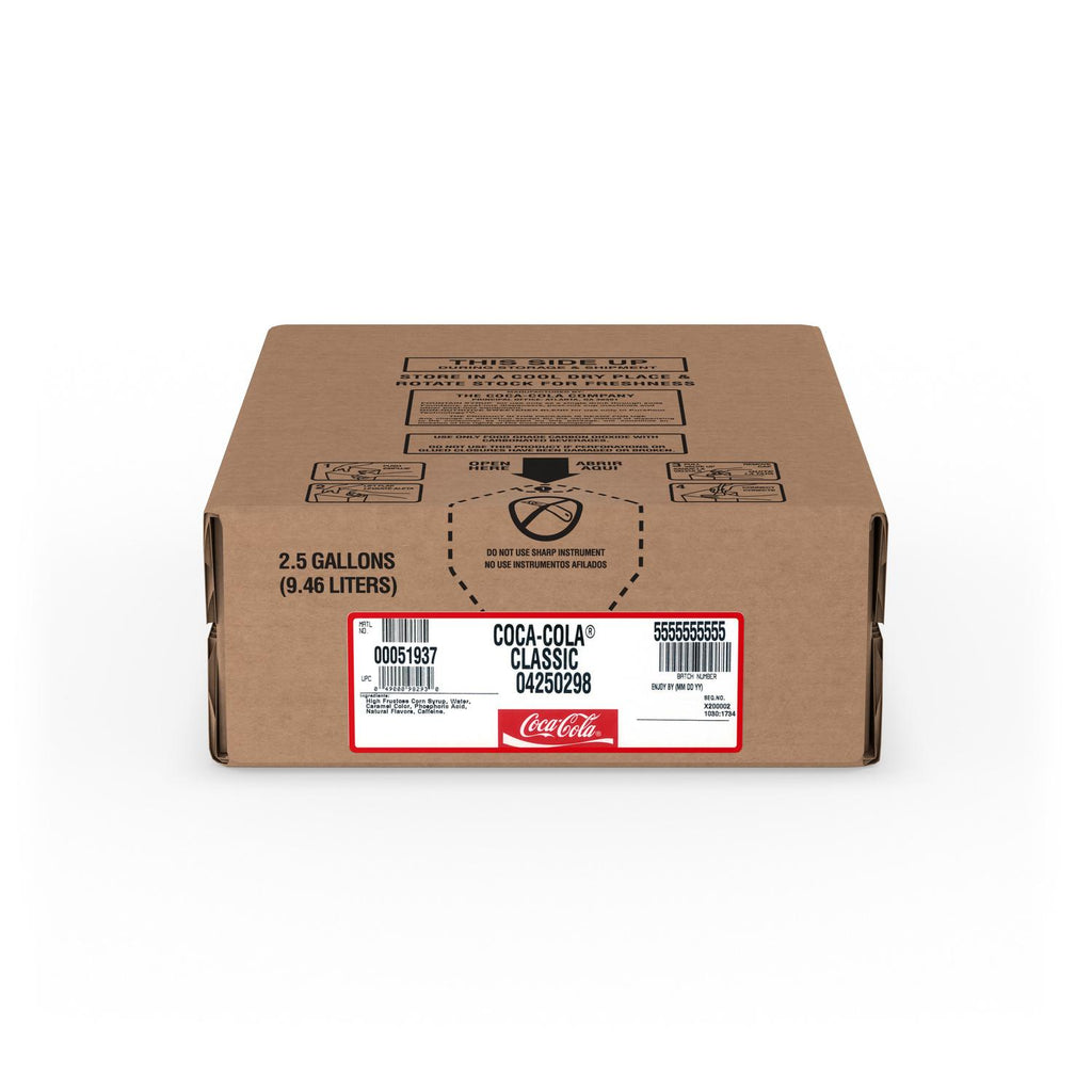 Coca-Cola Classic 2.5 Gallon Bag-In-Box Soda Fountain Syrup