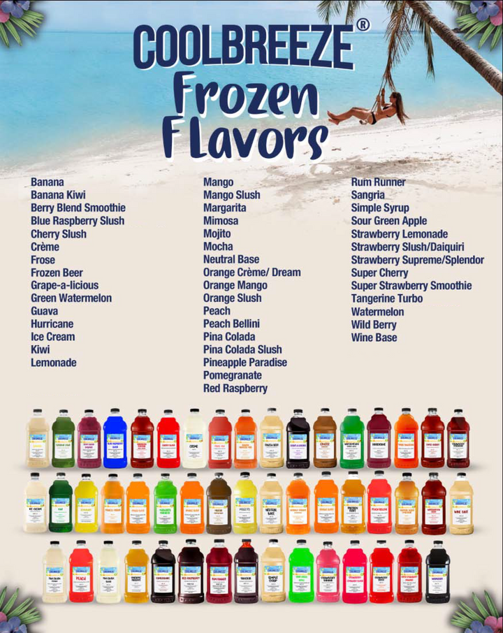 Coolbreeze® Mix & Match Frozen Drink Flavor Syrups - Pick FOUR Flavors