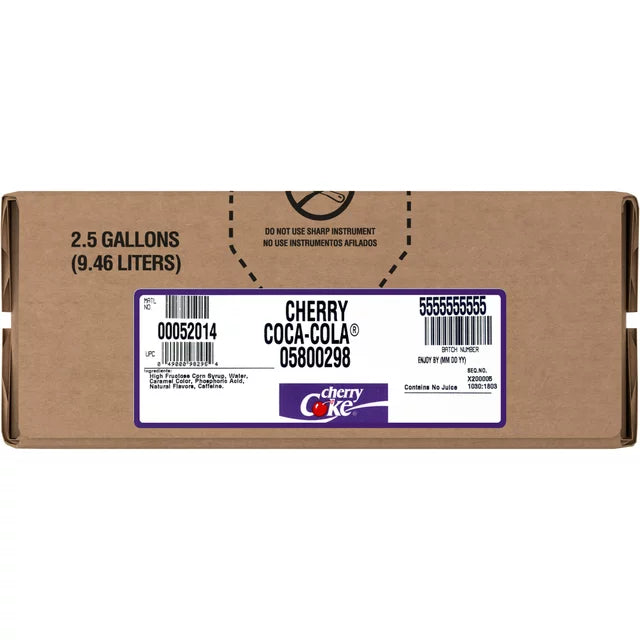 Cherry Coke 2.5 Gallon Bag In Box Soda Syrup Concentrate