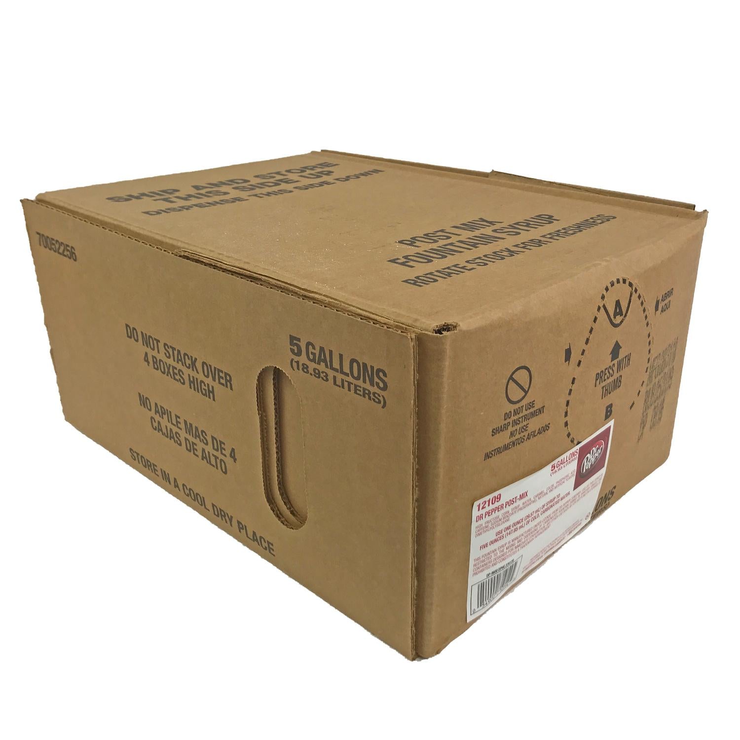 Abdc Box File Dr Pepper Syrup Concentrate 5 Gallon Bag-In-Box for Soda Fountain (64 ...