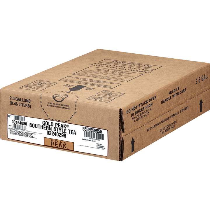 Gold Peak Southern Style Sweet Tea 2.5 Gallon Bag In Box - Soda Fountain Syrup Concentrate