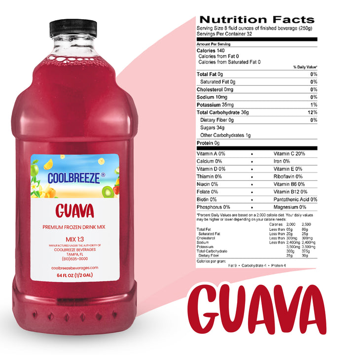Coolbreeze® Beverages Premium Frozen Drink Machine Mix - Guava