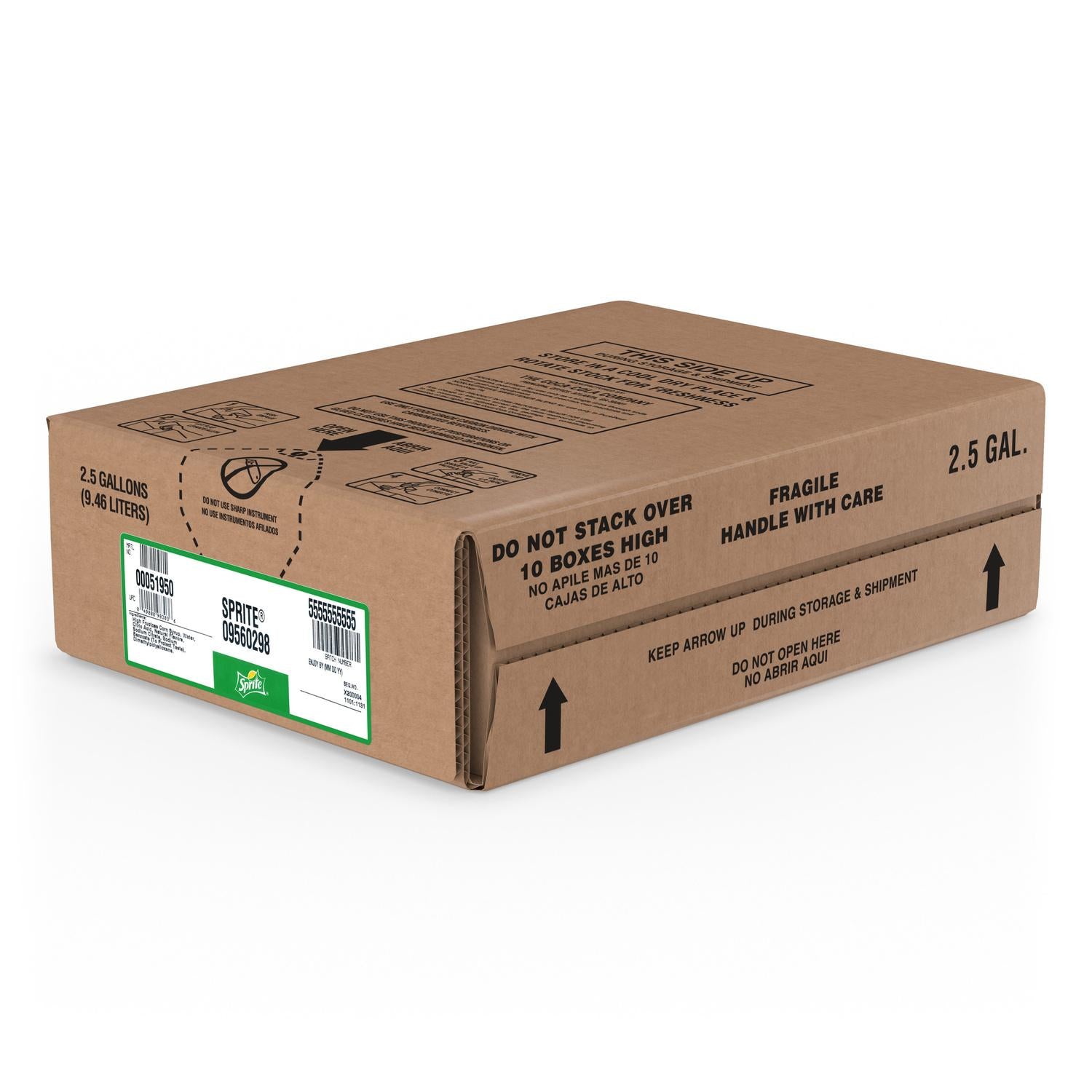 Sprite Bag-in-Box (BIB) Lemon-Lime Soda Syrup for Home