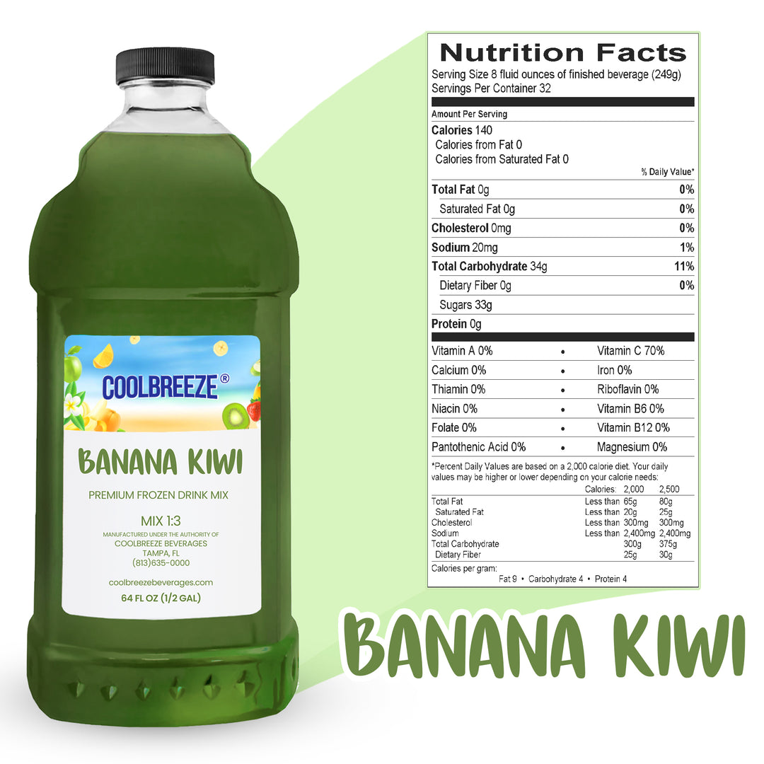 Coolbreeze® Beverages Premium Frozen Drink Machine Mix - Banana Kiwi