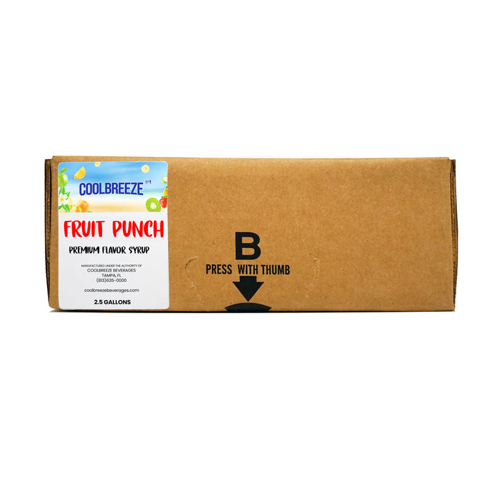 Coolbreeze® Beverages Fruit Punch 2.5 Gallon Bag-In-Box BIB Syrup Real Fruit Concentrate