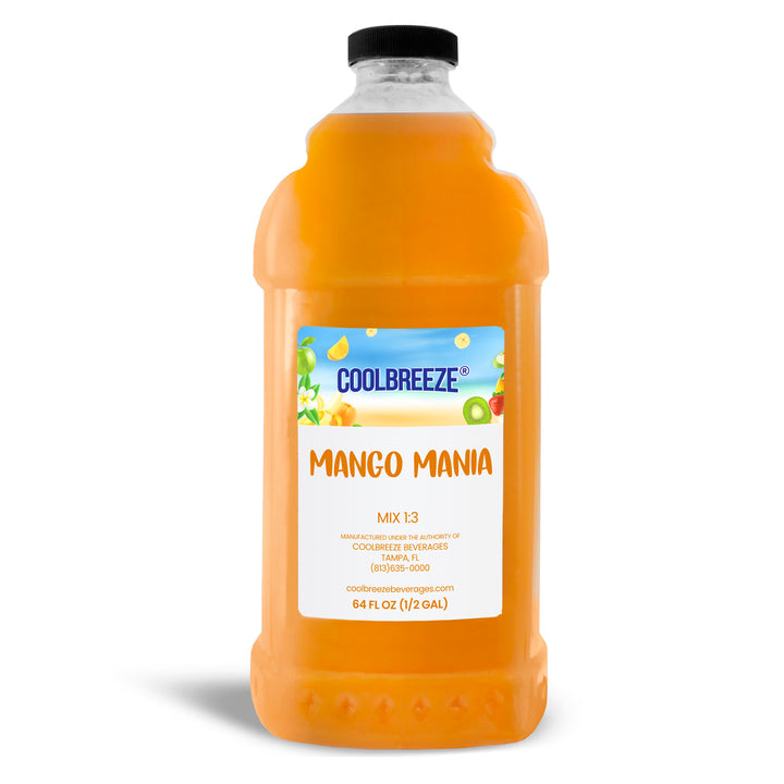 Coolbreeze® Beverages Premium Frozen Drink Machine Mix, Granita Slush Mix, Made with Cane Sugar - Mango