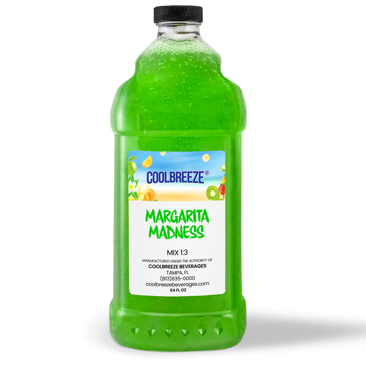 Coolbreeze Beverages Premium Frozen Drink Machine Mix, Granita Slush Mix, Made with Cane Sugar - One 1/2 Gal Bottle - Margarita