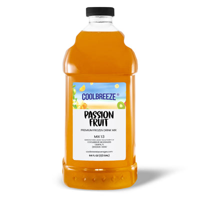 Coolbreeze® Beverages Premium Frozen Drink Machine Mix - One 1/2 Gallon Bottle - Passion Fruit