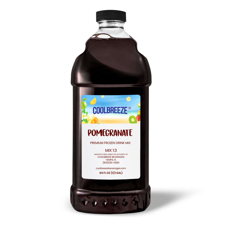 Coolbreeze® Beverages Premium Frozen Drink Machine Mix - One 1/2 Gallon Bottle - Pomegranate