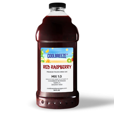Coolbreeze® Beverages Premium Frozen Drink Machine Mix - One 1/2 Gallon Bottle - Red Raspberrry
