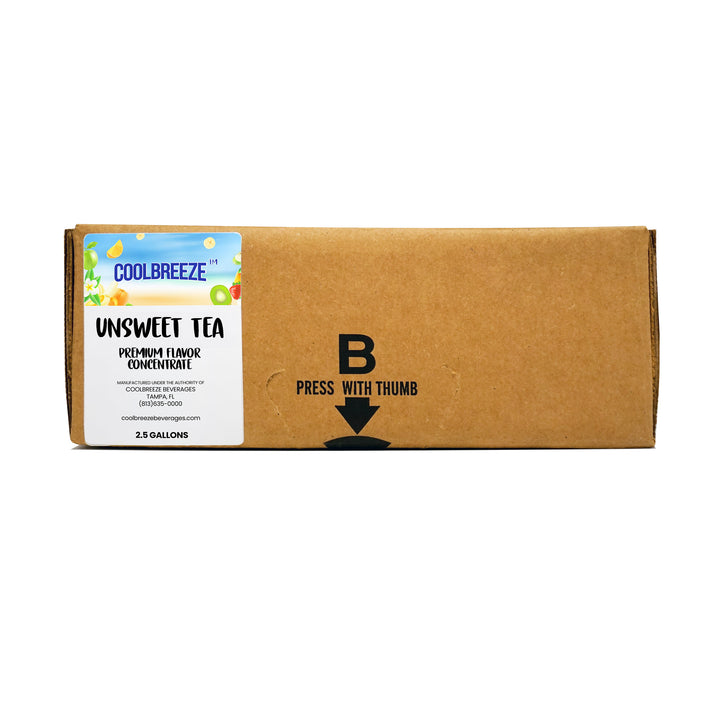 Coolbreeze® Beverages Unsweet Tea 2.5 Gallon Bag-In-Box BIB Syrup Fresh Brewed Tea Concentrate