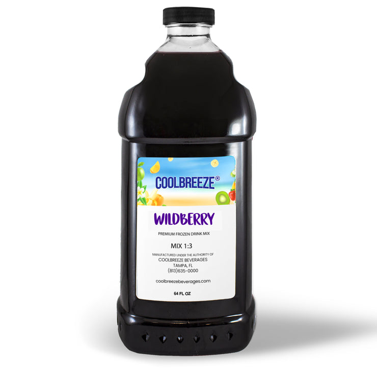 Coolbreeze® Beverages Premium Frozen Drink Machine Mix - One 1/2 Gallon Bottle - Wildberry