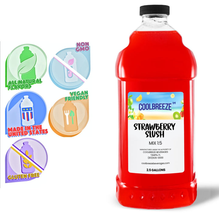 Coolbreeze® Beverages Frozen Drink Machine Flavor Syrups, Slush Mix - Strawberry Daiquiri Slush