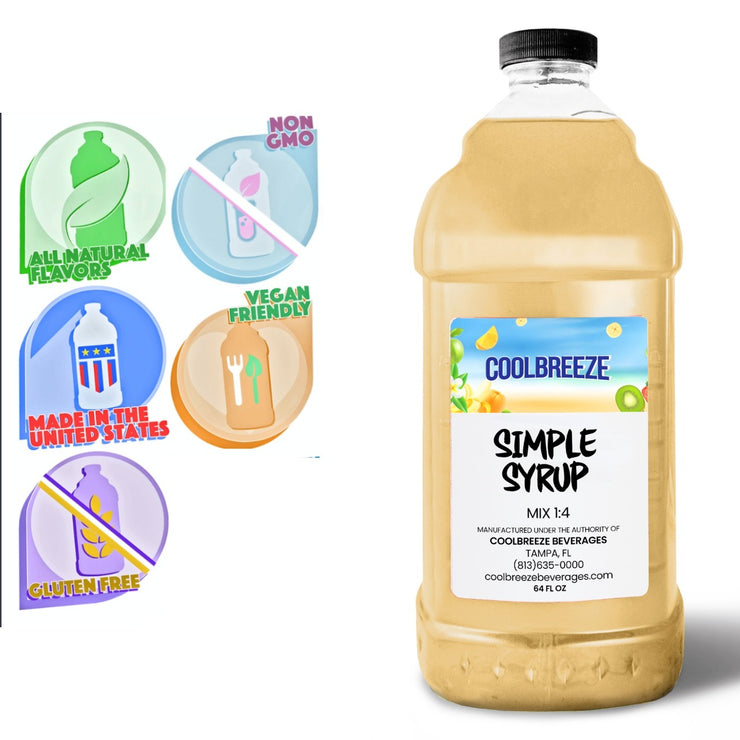 Coolbreeze® Beverages Premium Frozen Drink Machine Mix - Simple Syrup